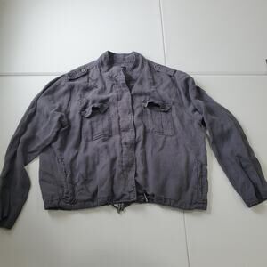 Rails Jacket Womens 2XL Dark Grey Rowen Star Embroidery Utility Military Whimsy